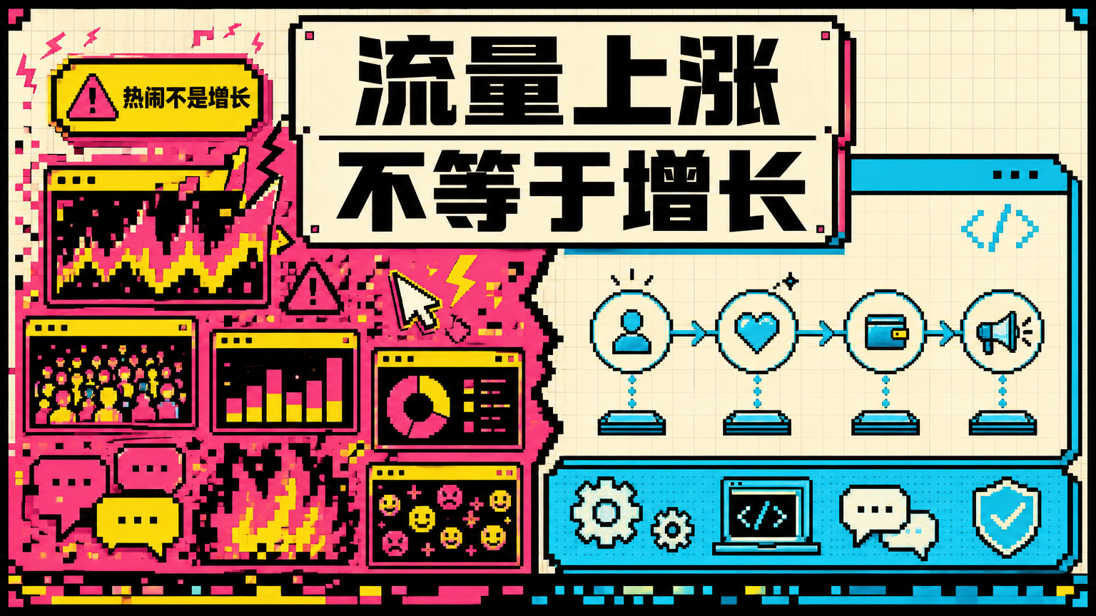 访问、粉丝、下载和曝光重要，但它们不是增长本身。