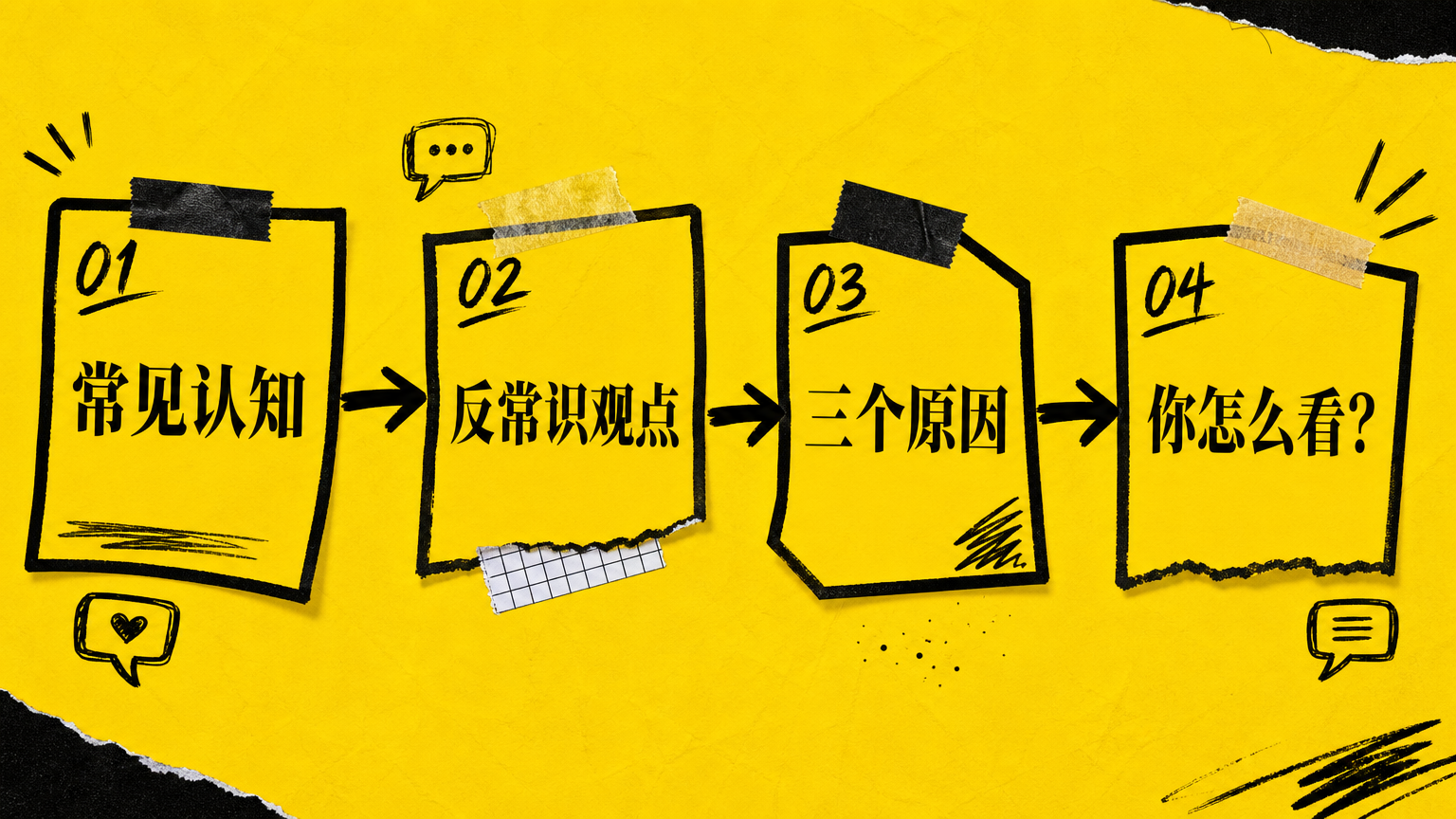 一条反常识观点贴，先提出常见认知，再给出相反判断，最后用三个理由支撑。