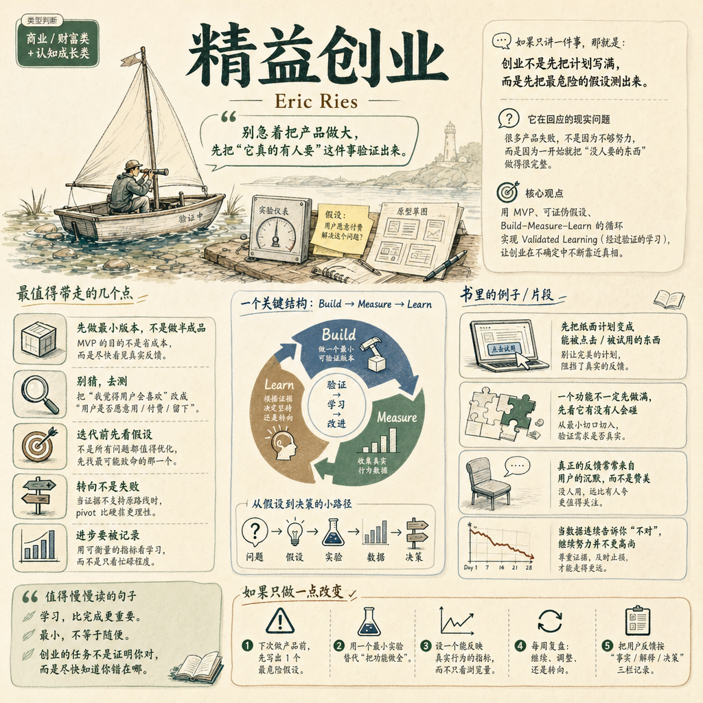Generated infographic about 《精益创业》