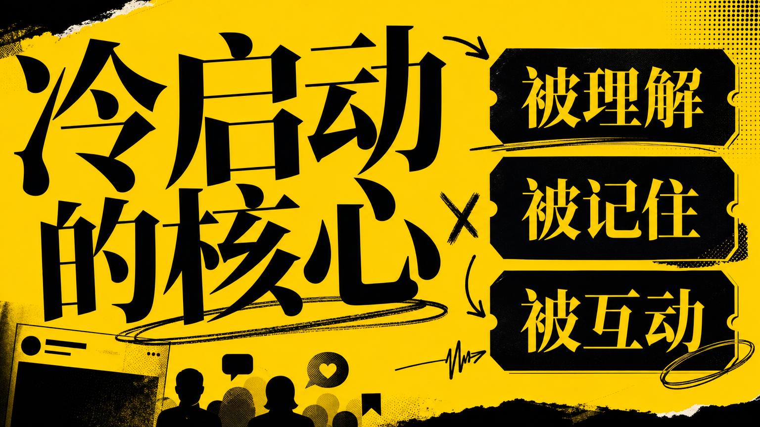 新账号真正要解决的是：让陌生人快速理解你是谁、分享什么、是否值得互动。