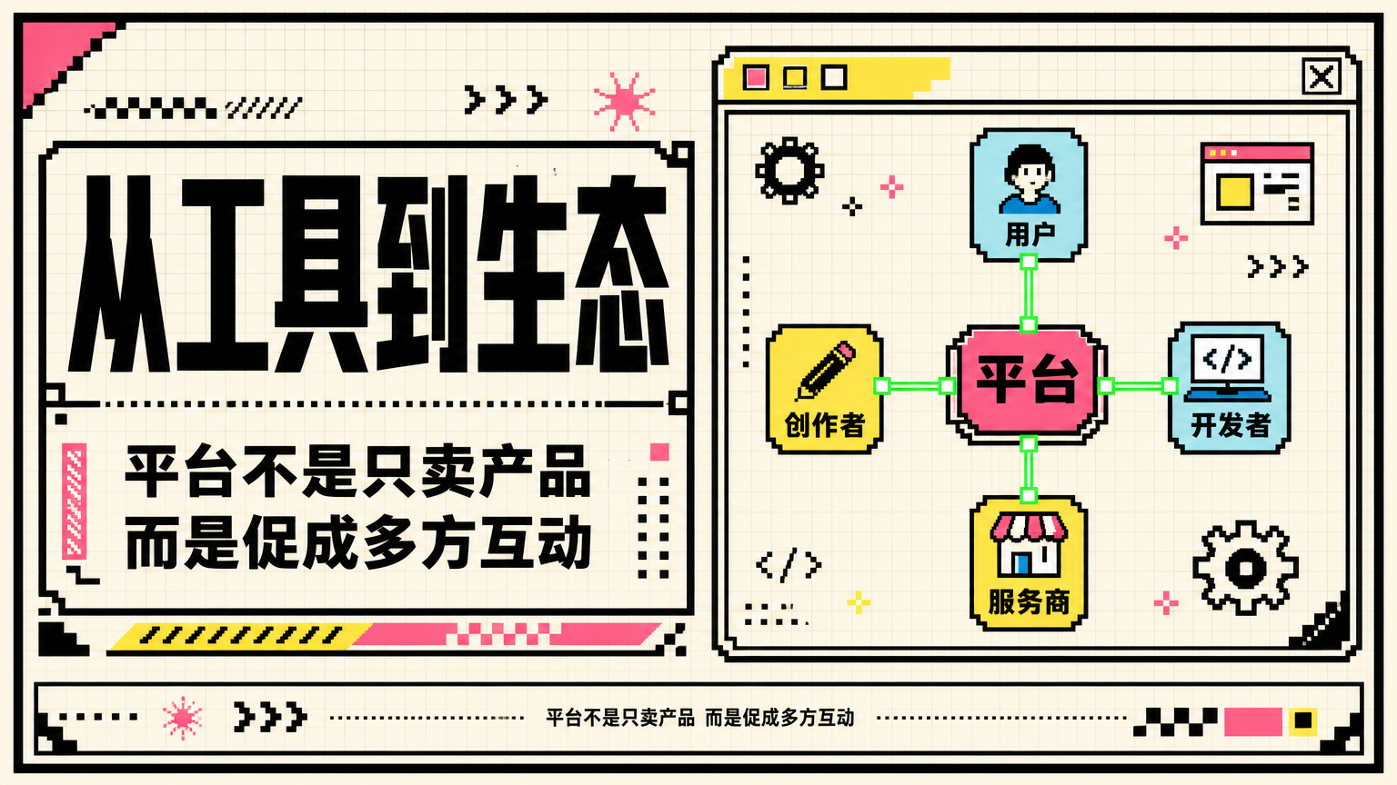 《平台革命》的核心启发是：现代商业可以从卖产品，转向搭建多方互动并交换价值的系统。