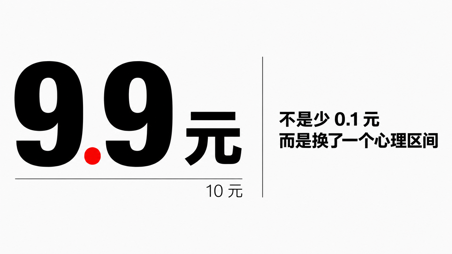 9.9 元不是数学上的大优惠，而是心理上的价格信号。