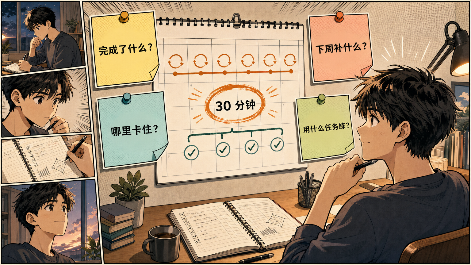 持续复盘，才能看清自己能独立完成什么、在哪些地方卡住。