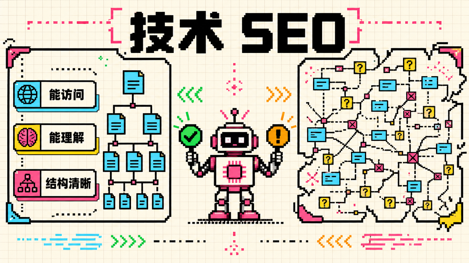 技术 SEO 解决的是搜索引擎能不能顺利访问和理解网站。
